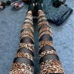 Leopard Sexy Punk Stripes Style Leggings