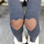 Red Heart Patched Leggings..