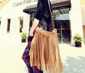 Fashion Handbag With Long Tassels