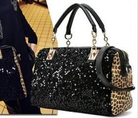 Nice Leopard Sparking Handbag