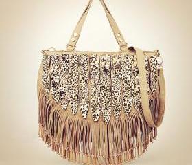 Vintage Leopard Tassel Bag&Handbag