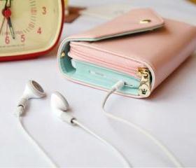 PINK Mobile Phone Bag Purse Change Purse Wallet With Card Pocket