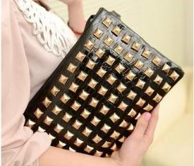 Multifunction Hot Rivet Clutch Bag/Satchel
