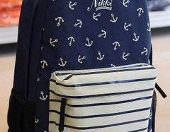 Cute Blue Anchor Backpack